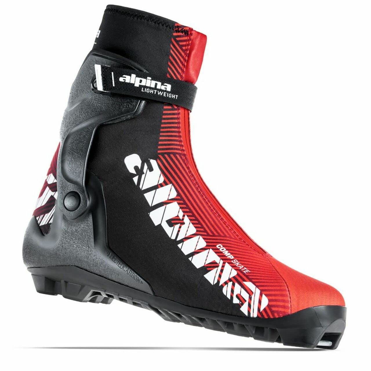Alpina Comp Skate Nordic Race Boot -Red/White/Black - 42 EU