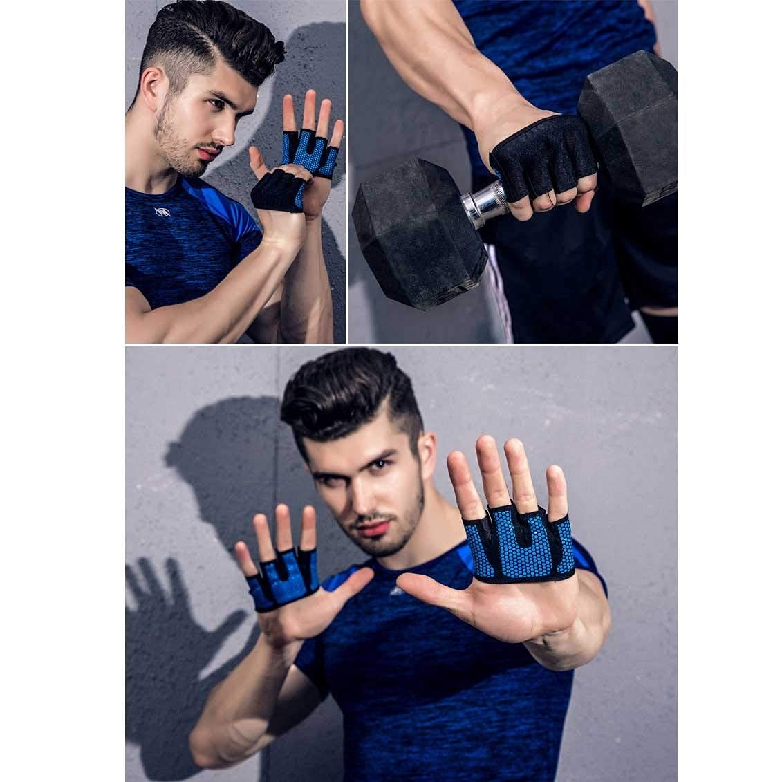 Guanti Adulti Unisex Guanti Di Fitness Sottile Guanti Di Sollevamento Pesi Mittens Yoga Gym Gym Guanti da Allenamento per Uomo Antiscivolo da Donna Copertura Consolabile Traspirante/B/S