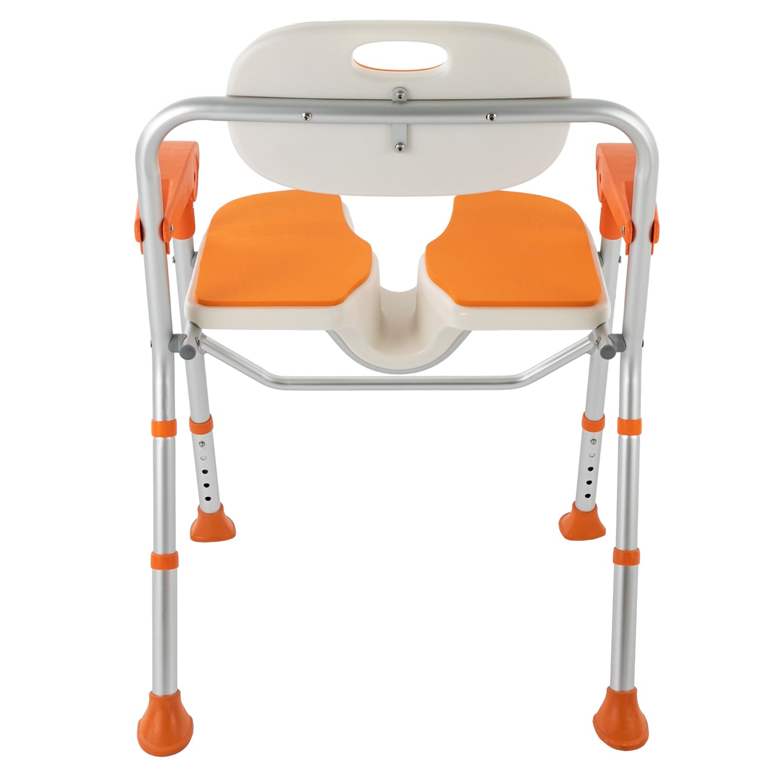 Silla de ducha con reposabrazos, taburete de ducha plegable con respaldo, reposabrazos, silla de baño, silla de ducha regulable en altura para personas mayores, embarazadas, discapacitados
