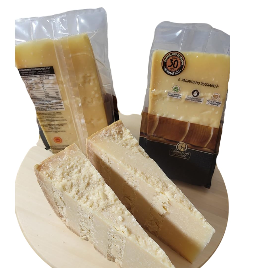 FATTORIA EMILIANA | Formato Convenienza | 30 Mesi Parmigiano Reggiano DOP – Senza Lattosio – Formaggio Italiano Artigianale – Confezionato Sottovuoto (2kG (2 Punte per Pacco), 30 MESI)