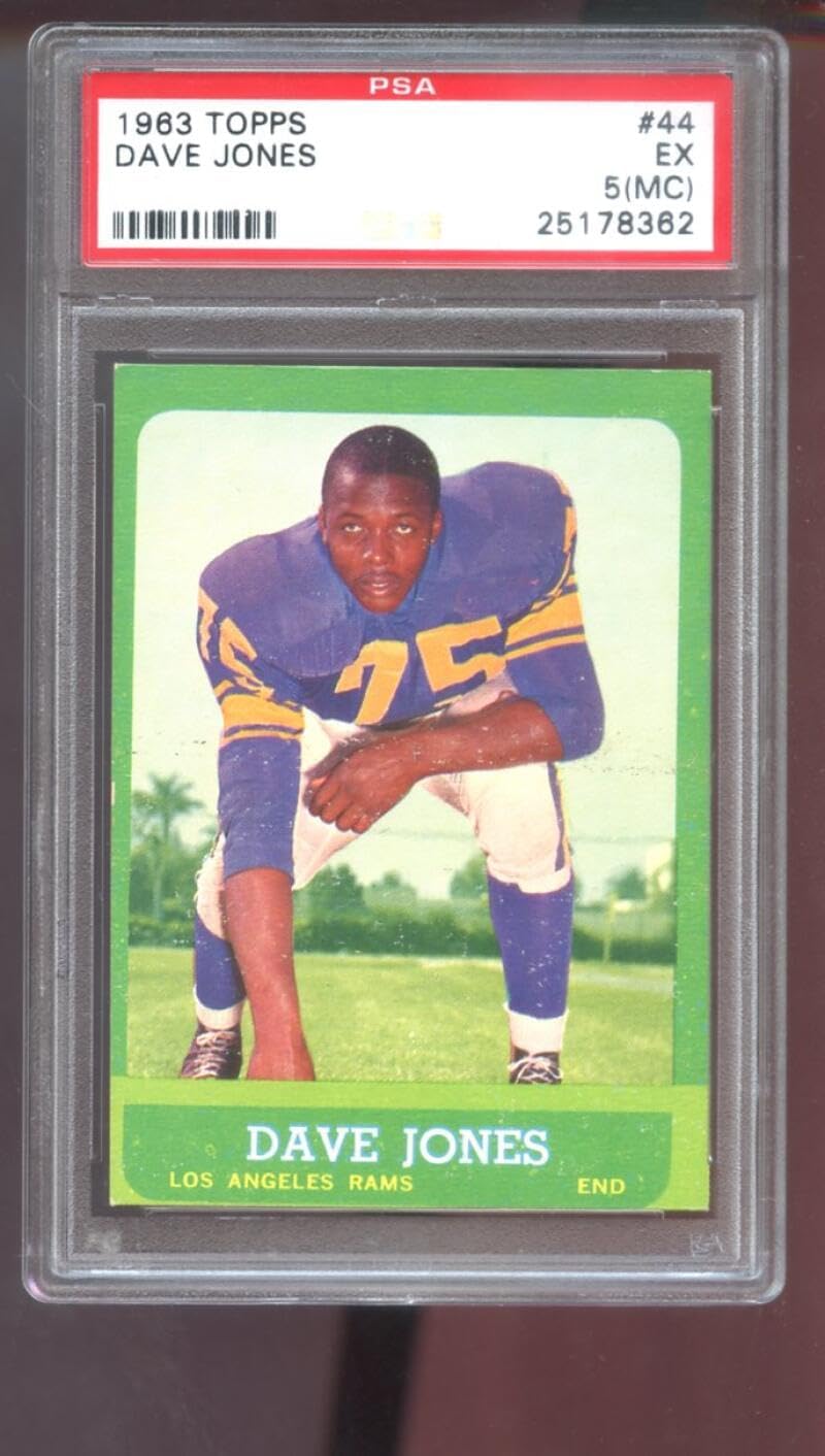 1963 Topps #44 Dave Jones Deacon Jones ROOKIE RC PSA 5 (MC) Graded Football Card NFL Los Angeles Rams