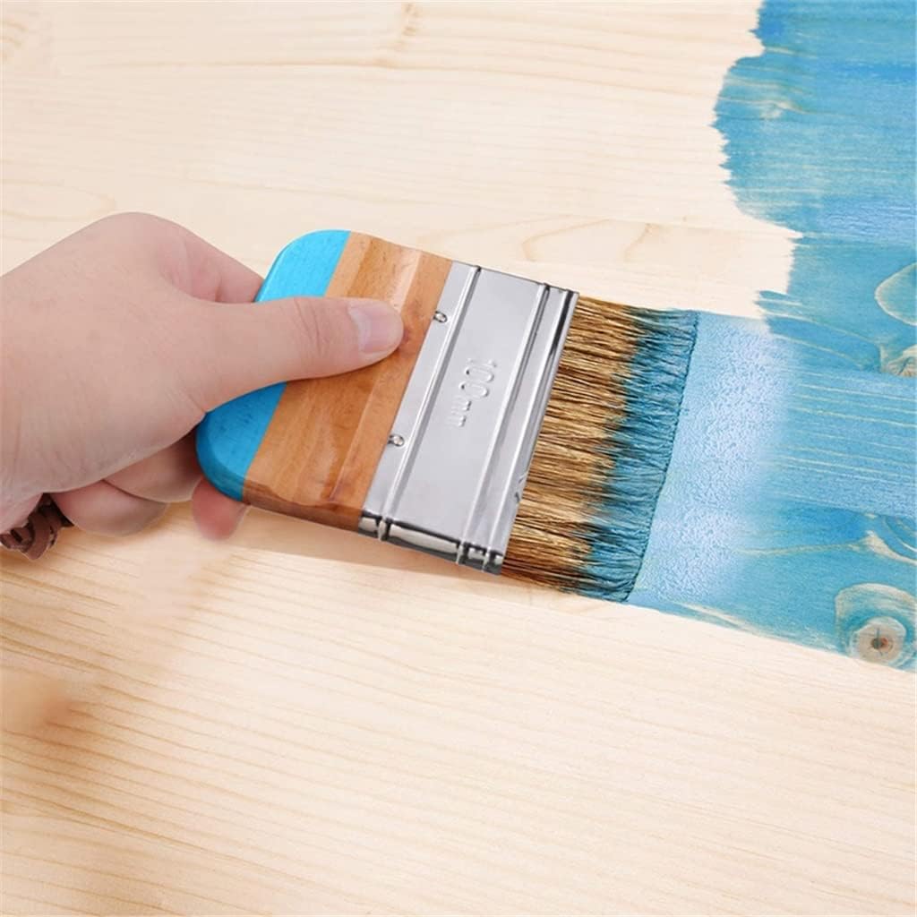 Painting Pen 5 Pieces Chalk and Wax Paint Brushes Natural Bristles Wooden Handle DIY Painting and Waxing Brushes for Art Craft
