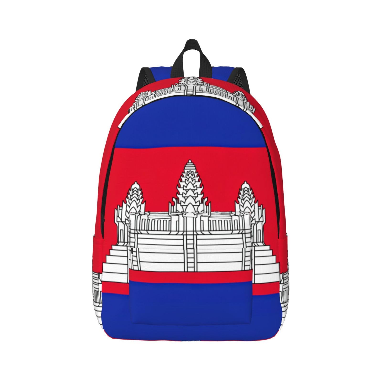 Mochila para portátil de mujer con estampado de Camboya, bolsa de mano ergonómica 8
