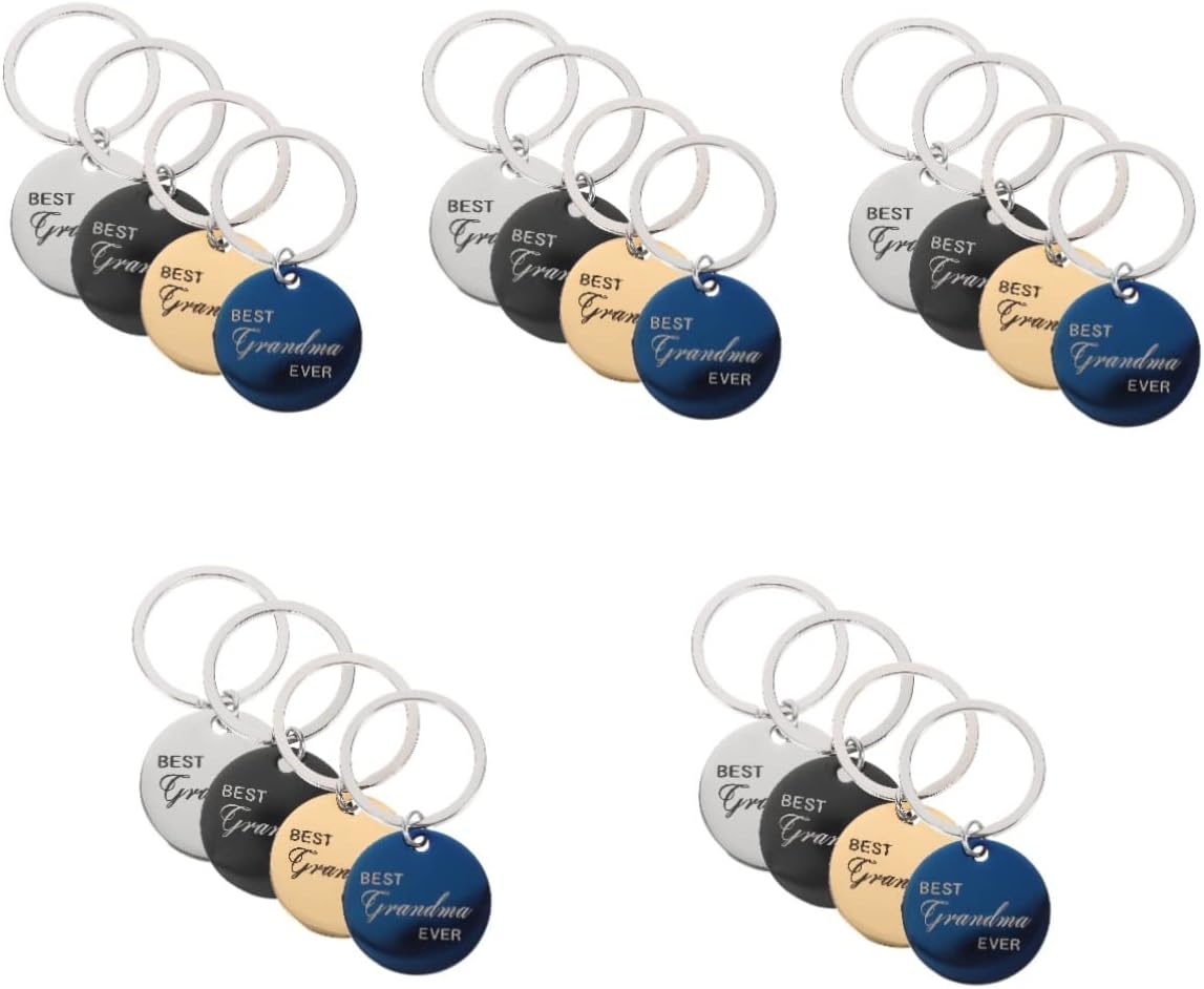 Housoutil 5sets Adorable Pet Dog Tags Stainless Steel Collar Name Plates Pet Id Tags for Cats Puppies and Small Animals 4pcs*5