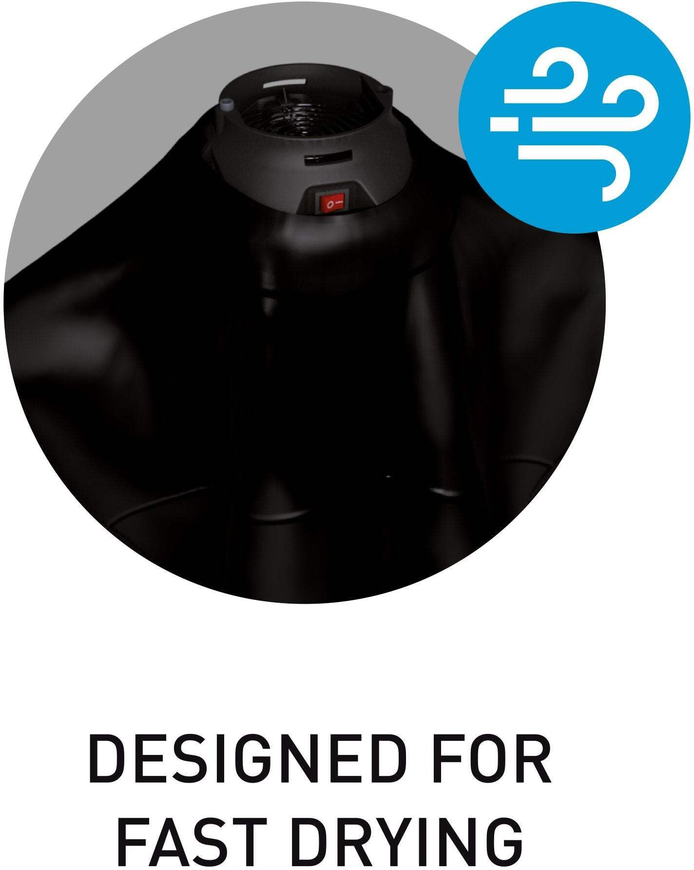 SURF LOGIC Wetsuit Pro Dryer Sèche-Combinaison Néoprène Noir 450 x 177 x 157 mm