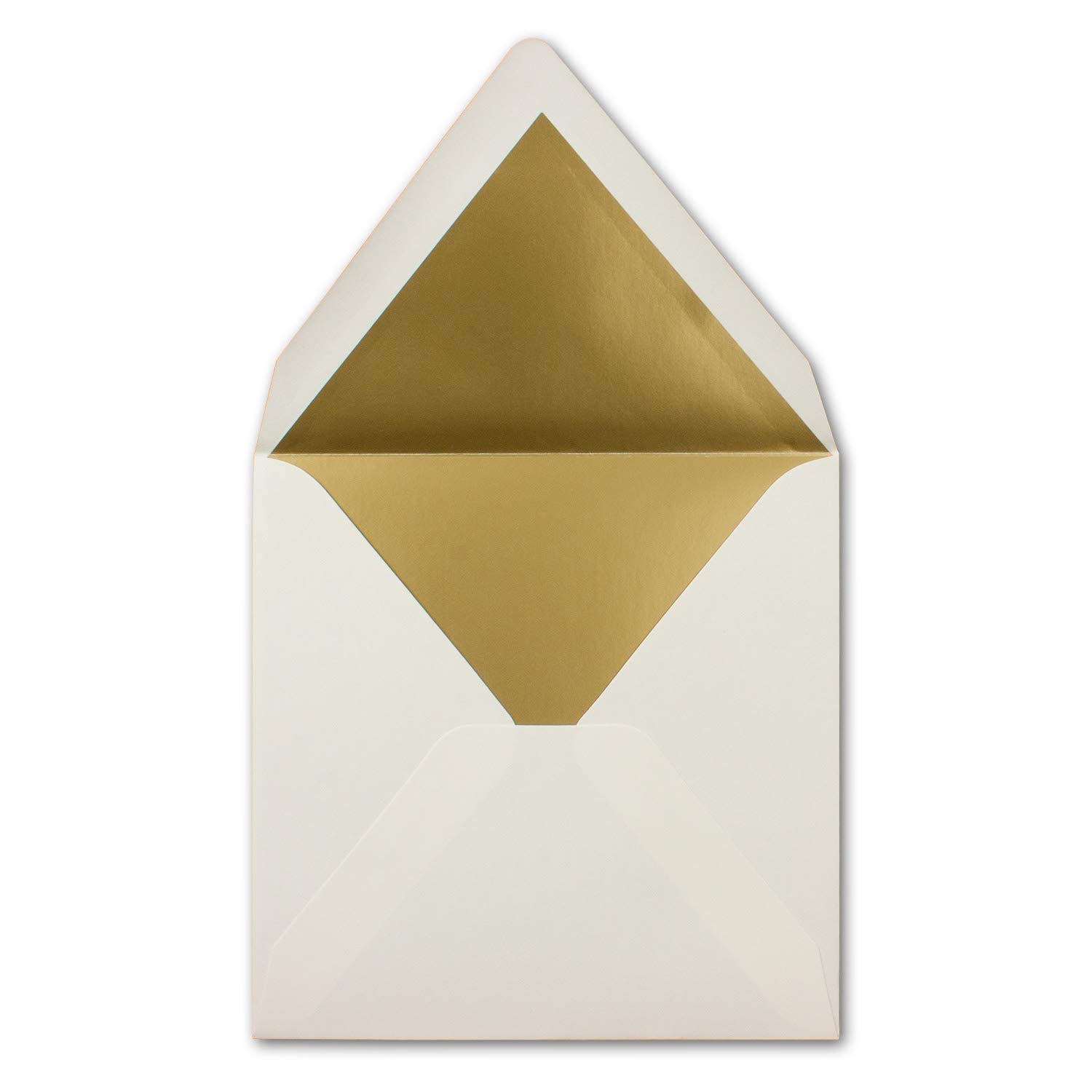 FarbenFroh by Gustav Neuser 25 Pack Square Letter Envelopes 6.1" x 6.1" Natural White Gold Paper Lined Wet Collage - Image 4