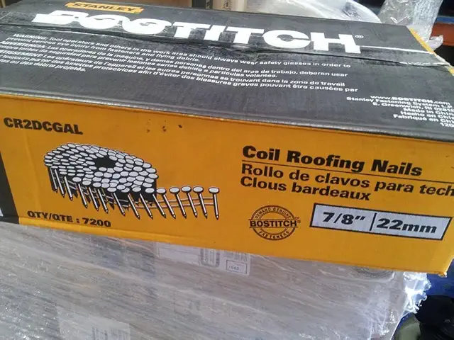 Bostitch Galvanised Roofing Coil Nails 19mm-44mm - Coil Roofing Nails