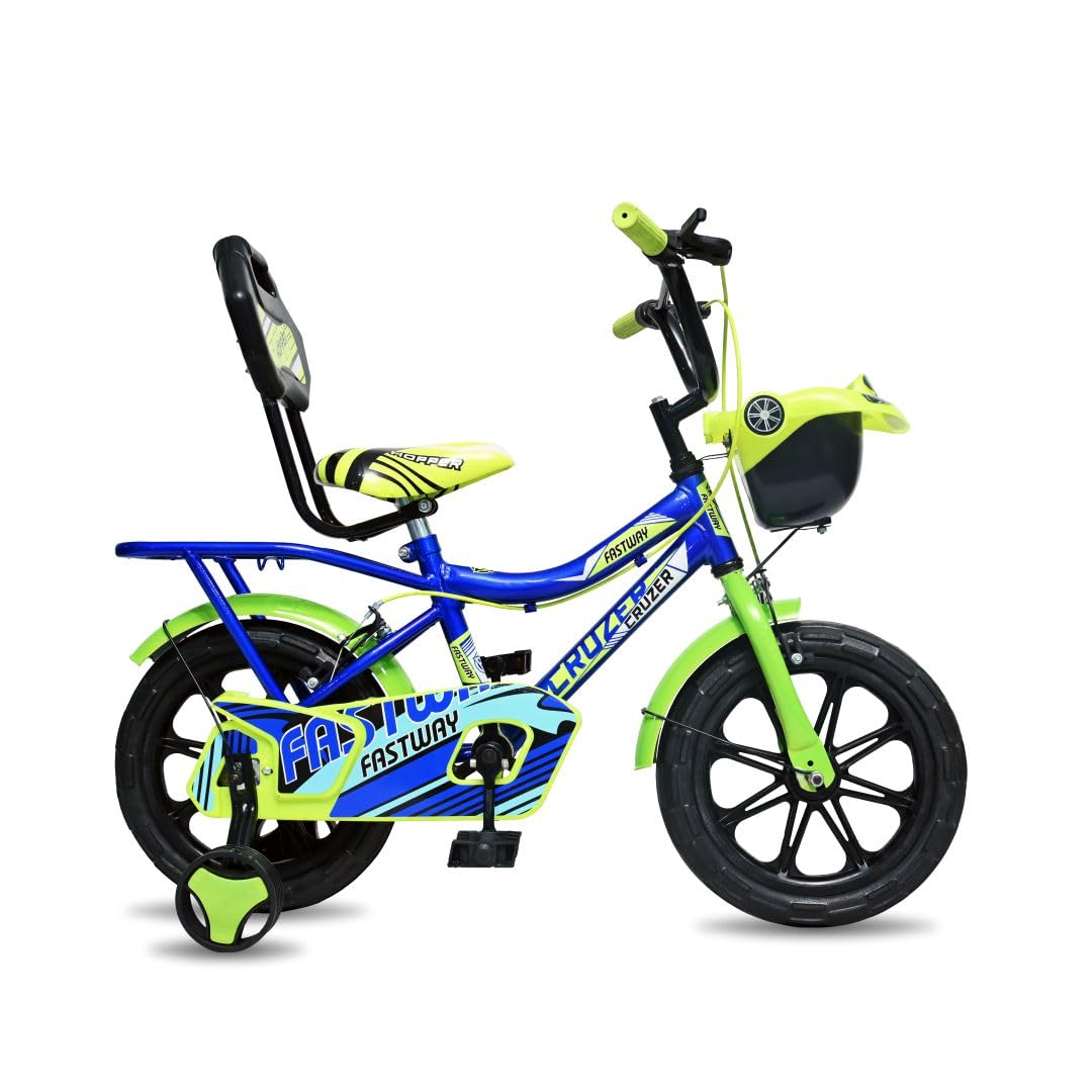 HOPPER Cruzer IBC 14T Kids Cycle with Training Wheels | Bicycle for Boys & Girls 3-5Years| Frame Size- 8.5 Inch | 85% Pre-Assembled | (Blue/Green) (B0D1KZKNPK) Amazon Price History, Amazon Price Tracker