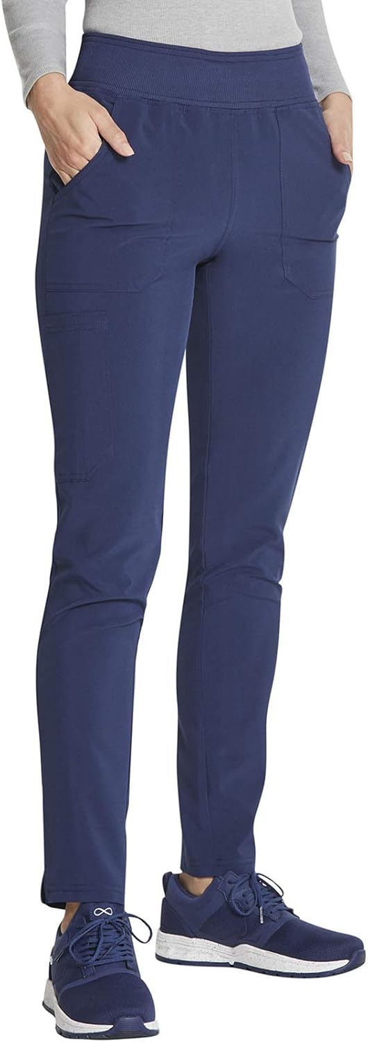 Dickies EDS Essentials Women Scrubs Pant Mid Rise Tapered Leg Pull-on Plus Size DK090, 3XL, Navy - Image 6