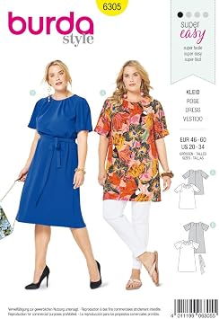 Burda Style Sewing Pattern B6305 Women's Top and Dress