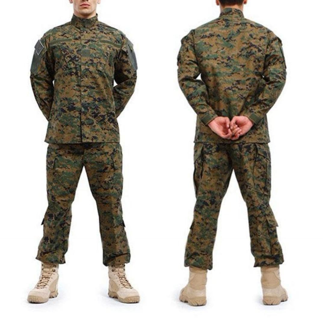 Kombinezon kamuflażowy mundur bojowy BDU mundur wojskowy polowanie wojna paintball płaszcz + spodnie cyfrowy dżungla kamuflaż