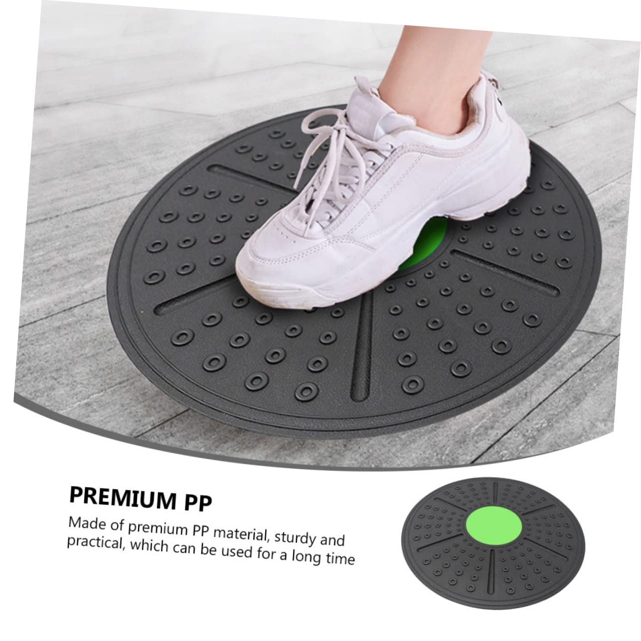 Gatuida Balance Board Yoga in Verde Tavola Stabilità Antiscivolo per Allenamento Fitness e Riabilitazione Attrezzo Propriocettivo per Rafforzare Anche e Caviglia Tavola Oscillante