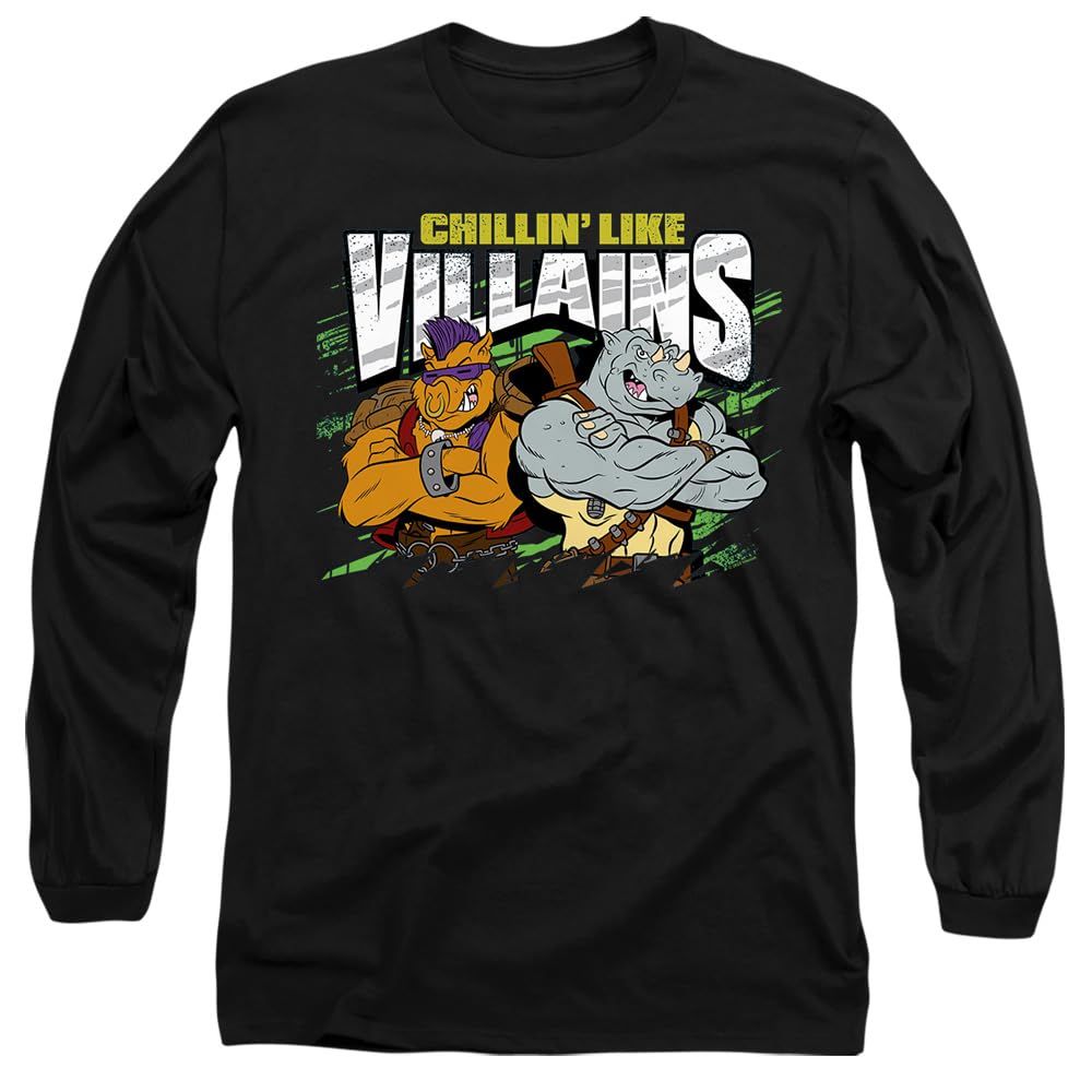 TMNT Chillinã¢Â‚¬Â„¢ Like Villains Unisex Long Sleeve T Shirt, Black, Small