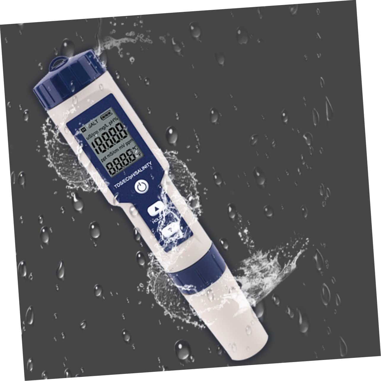 Generico misuratore di salinità Kit di analisi dell'Acqua termometro Digitale Piscina Prova dell'Acqua Potabile Tester dell'Acqua di Mare Tester Digitale dell'Acqua del contatore plastica