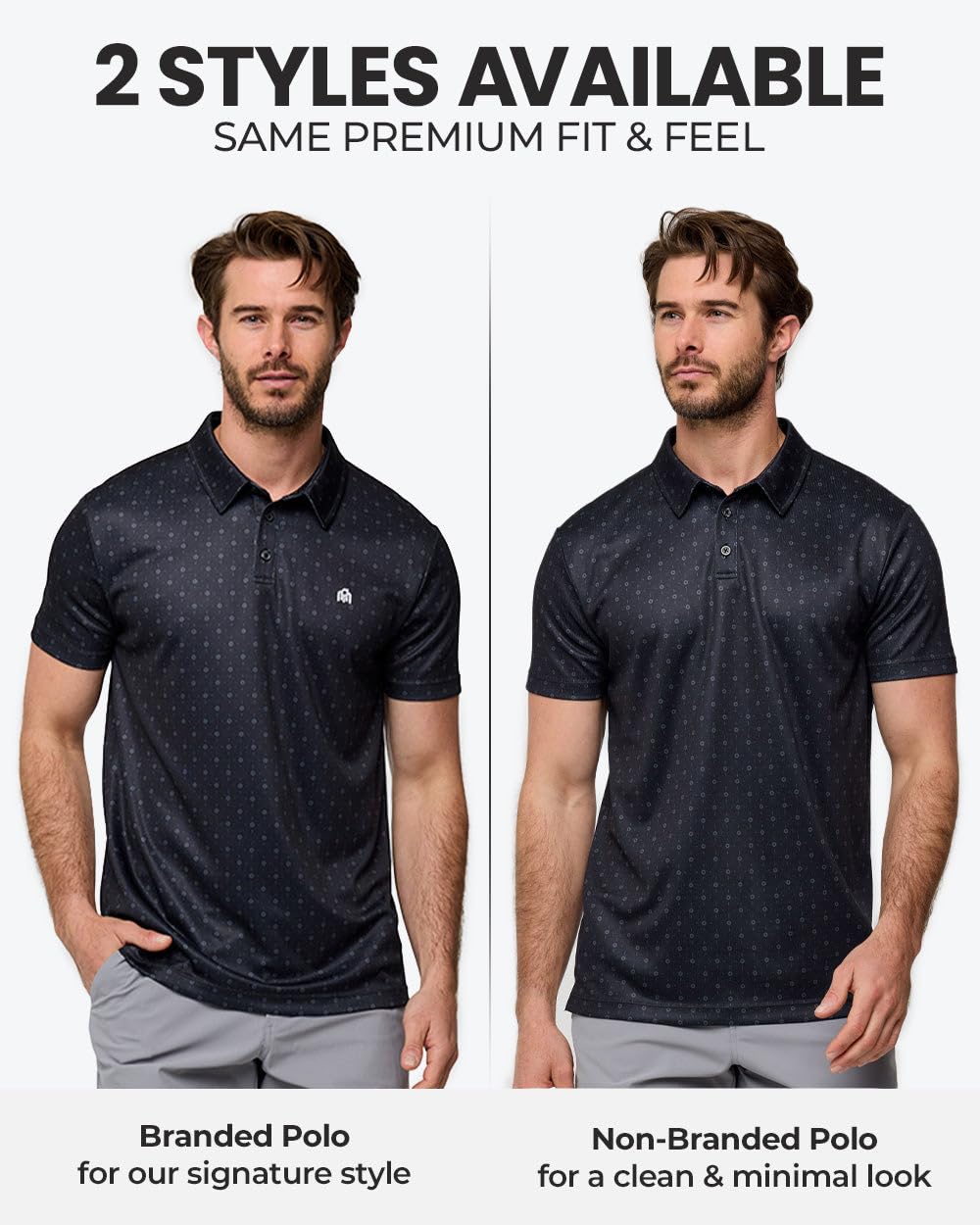 INTO THE AM Indigo Performance Dri Fit Poloshirts für Herren S-4XL – taktische, schnell trocknende athletische Sportkragen, Arbeitshemden