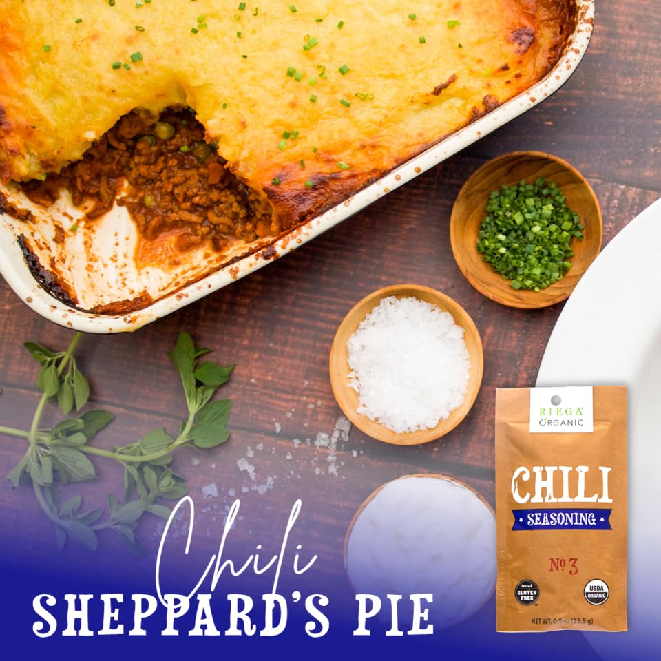 Miniatura 6 de Riega Mezcla de condimentos orgánicos de chile en polvo, 0.9 onzas (paquete de 8)