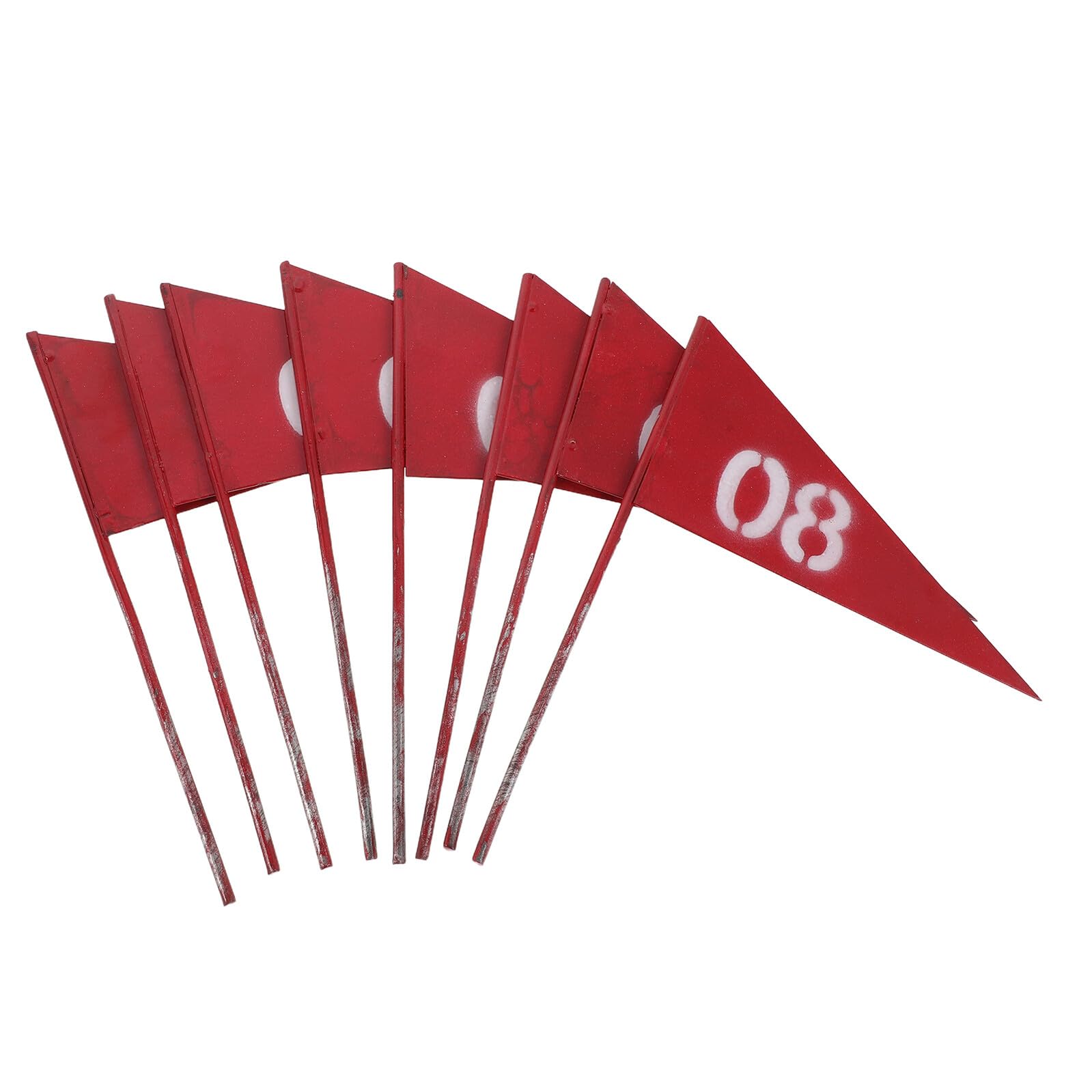 Drapeaux de marquage de jardin rouges petits marqueurs de signalisation visible