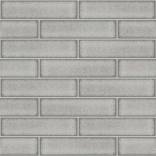 Holden Decor Tiling on a Roll Celadon Gloss Tile Grey Wallpaper 89387 - Kitchen