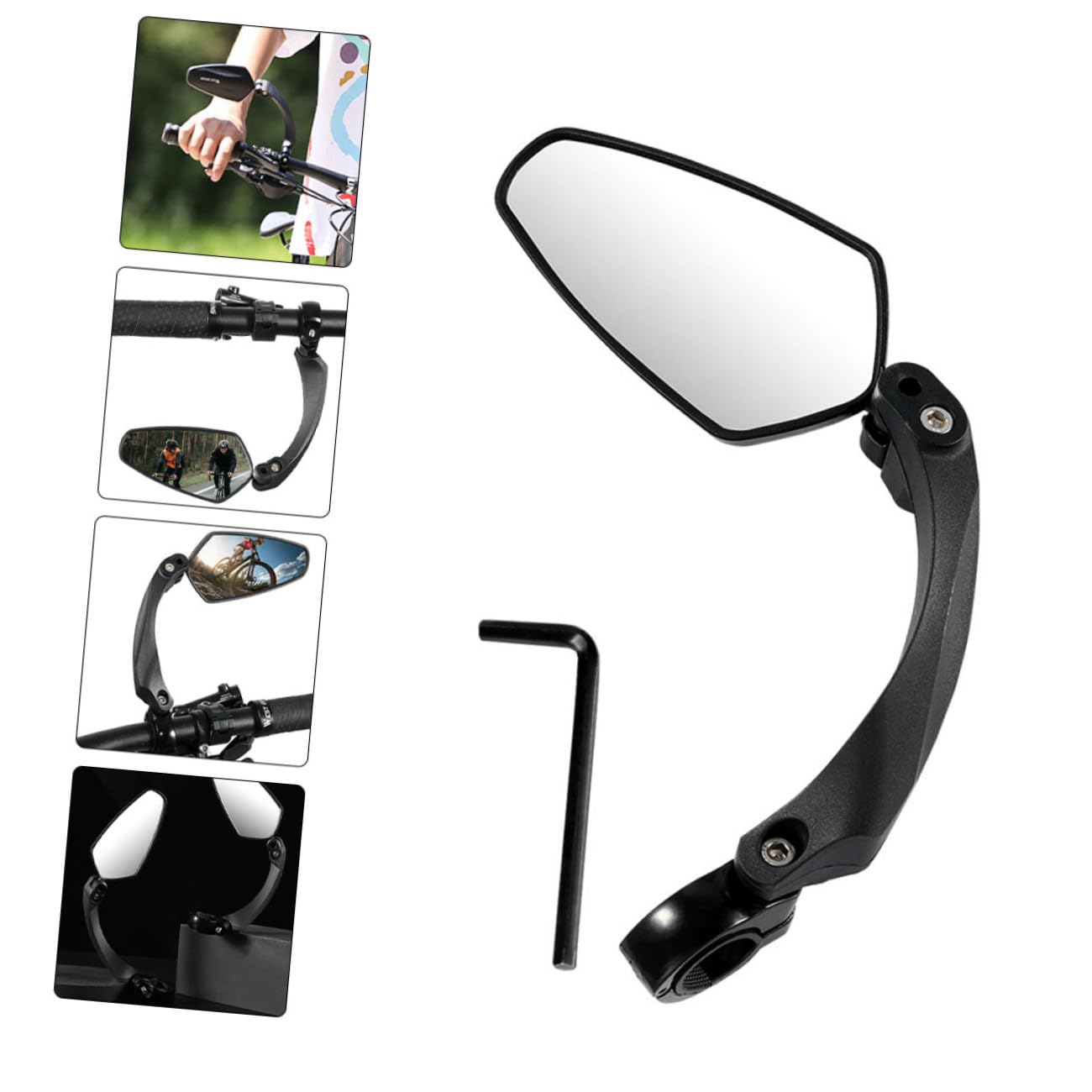 BESPORTBLE 2pezzi Specchietto Retrovisore Per Bicicletta Specchio Manubrio Per Visione Ampia e Sicura Compatibile Con Biciclette Da Corsa e Mountain Bike