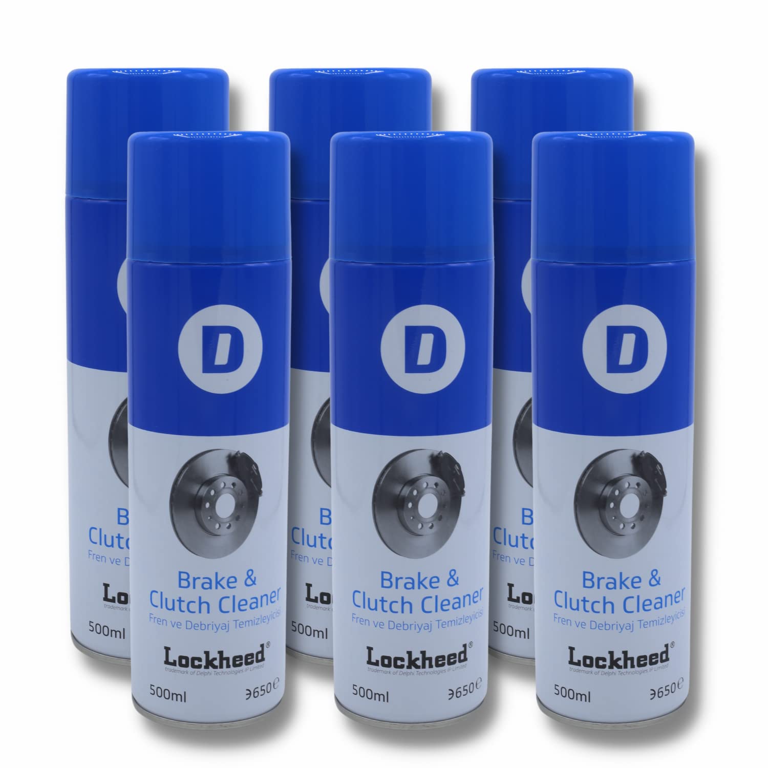 INSUPPA 6X Delphi Lockheed Brake & Clutch Cleaner Spray 500 Ml Cleaner Degreaser