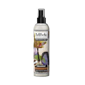 Dollylocks Refreshening Spray for Locs, Braids, Extensions, Dreadlocks | Lavender Lime Peppermint | Plant-based, Residue-free, Sulfate-free | Refresh Moisturizing Scalp Relief | 8 oz