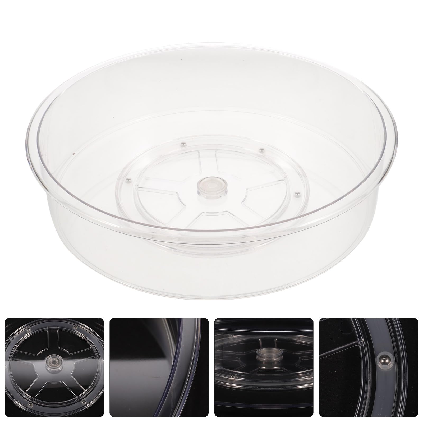 MAGICLULU Organizzatore Girevole per Spezie in Plastica 35 Cm, Porta Spezie Rotante Salvaspazio per Cucina Domestica e Ristoranti, Scaffale Portaoggetti per Condimenti Design Rotante