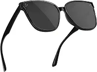Óculos de Sol Polarizado Retrô Unissex Quadrado - Armação Oversized Ultraconfortável, Proteção UV400, Ideal para Dirigir e Viagens ao Ar Livre