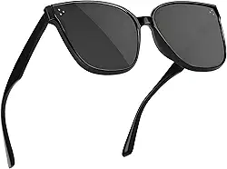 Óculos de Sol Polarizado Retrô Unissex Quadrado - Armação Oversized Ultraconfortável, Proteção UV400, Ideal para Dirigir e Viagens ao Ar Livre