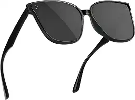 Óculos de Sol Polarizado Retrô Unissex Quadrado - Armação Oversized Ultraconfortável, Proteção UV400, Ideal para Dirigir e Viagens ao Ar Livre