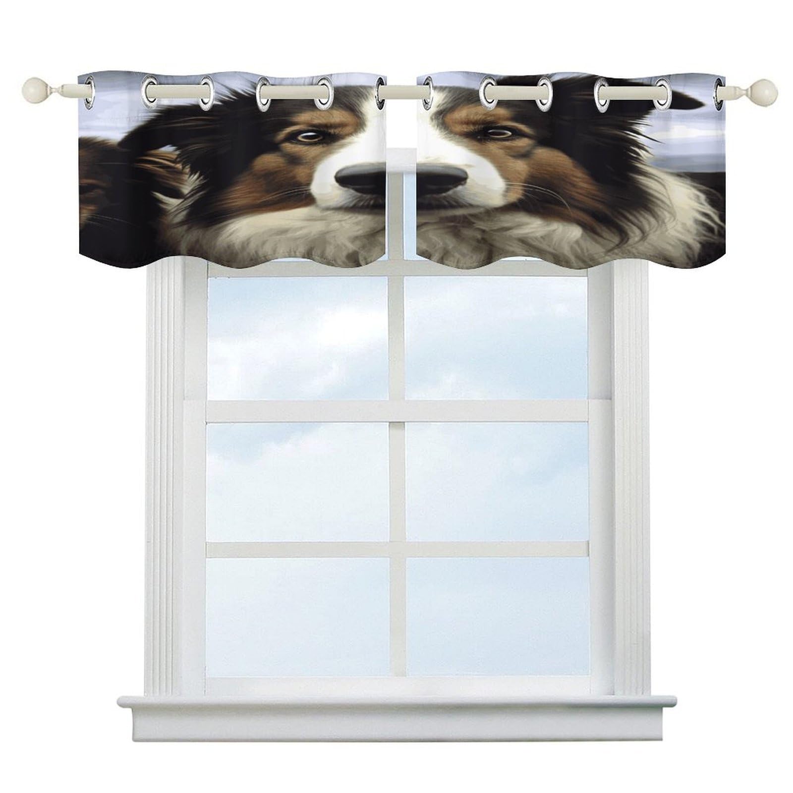 Cortinas opacas cortas de 52 x 18.1 pulgadas con bolsillo para cortinero de baño