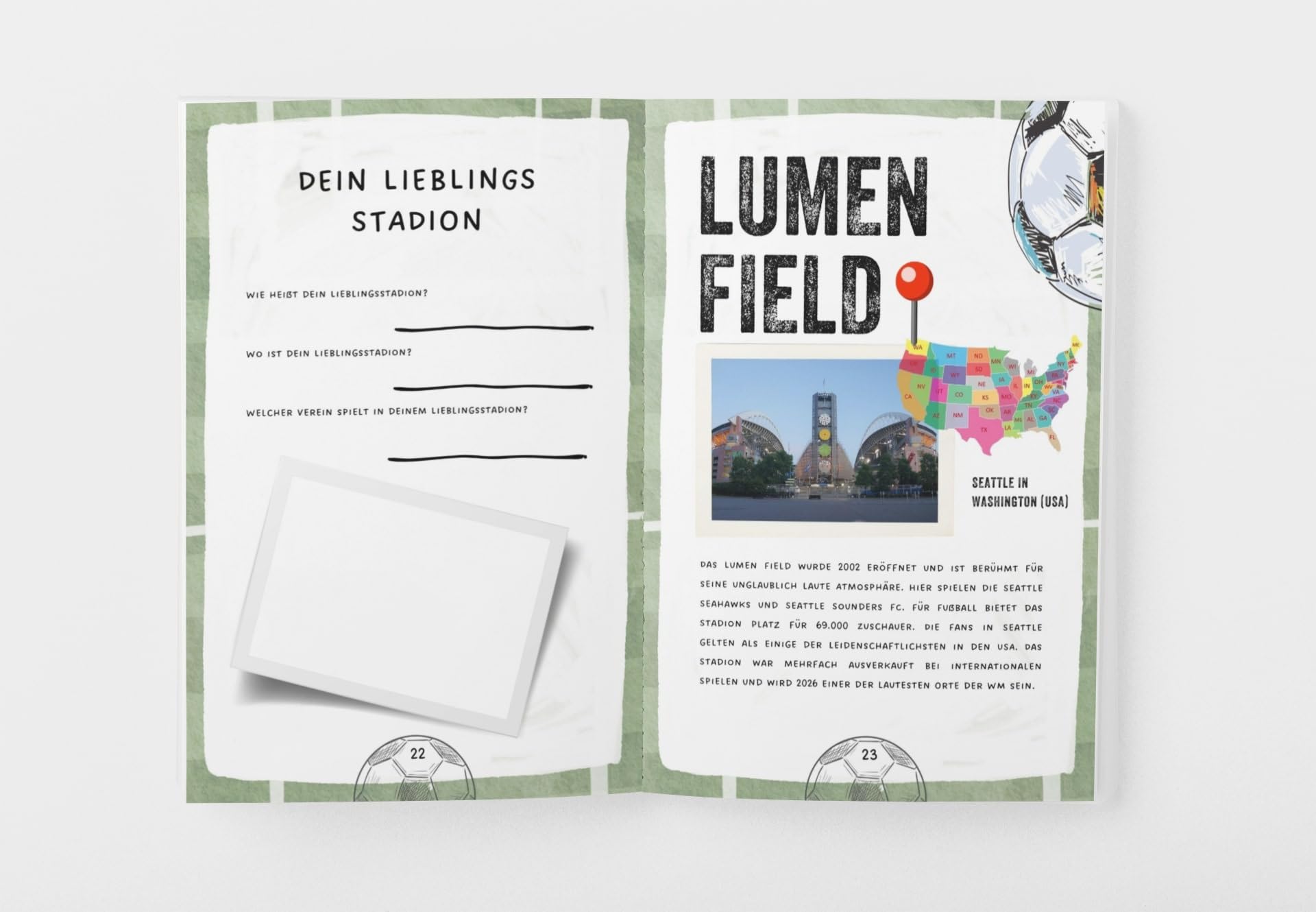 Fußball WM 2026 – Das große Mitmachbuch für Kinder: Mit Spielplänen zum Ausfüllen, spannenden Rätseln, Fakten zu Teams & Stars | Das perfekte Fußballbuch zur Weltmeisterschaft 2026 - 2