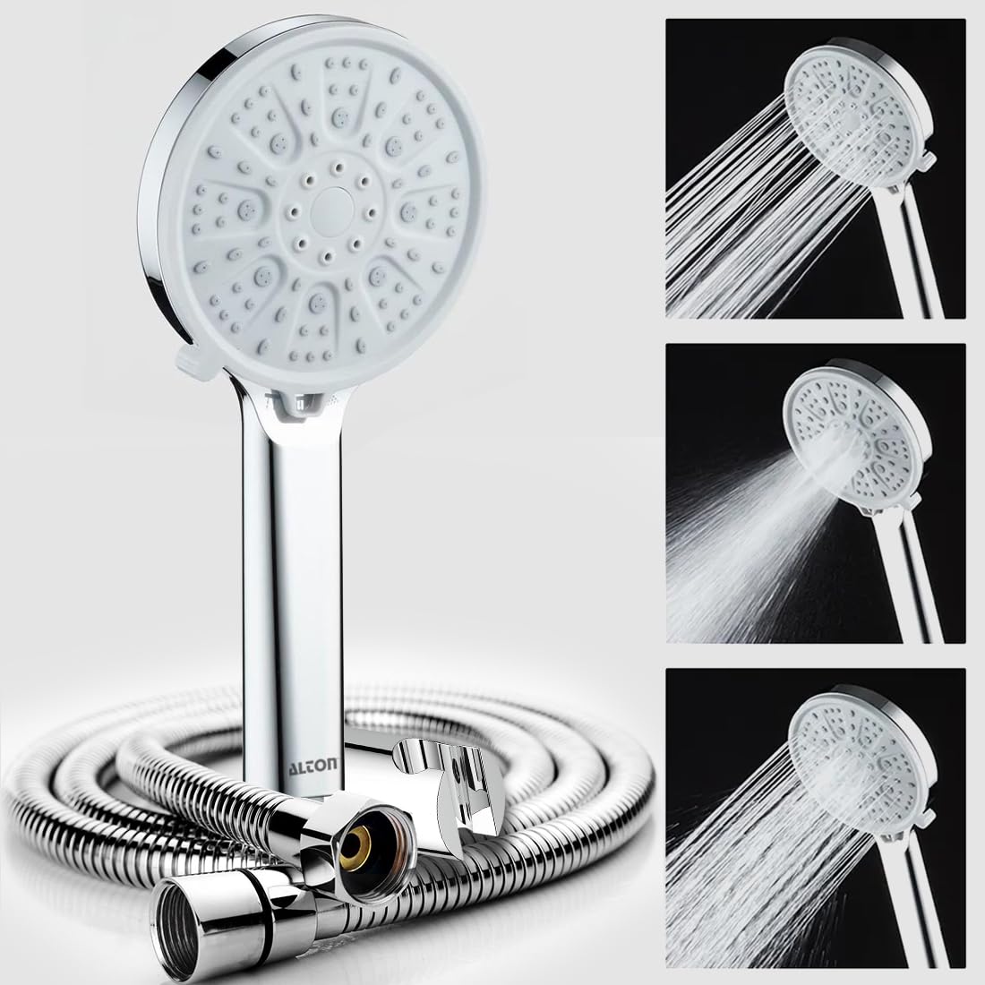 ALTON SHR22370, 3-Function Hand Shower With SS-304 Grade 1.5 Meter Flexible Hose Pipe and Wall Hook, (Chrome) (B0CK5JY5YQ) Amazon Price History, Amazon Price Tracker