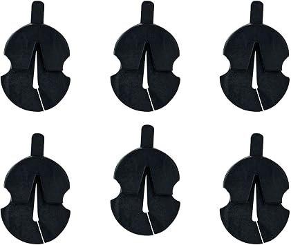 10Pcs Tourte Style Violin Rubber Mute, Practice Mute for Small Violas Violin Fiddle Silent Silencer Parts 26.5x16.5x8.2mm