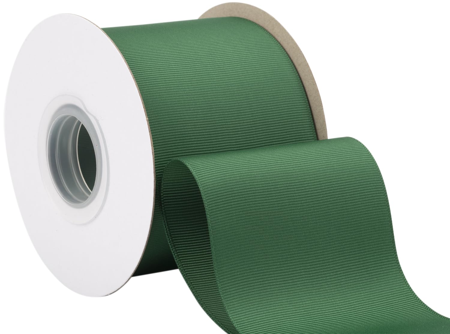 Ribbonitlux Grosgrain Ribbon 75mm x 22.5M Premium Polyester Craft Ribbon for Hair Bows, Gift Wrapping, Weddings & DIY Solid Forest Green(#587) 1 Roll - Image 2