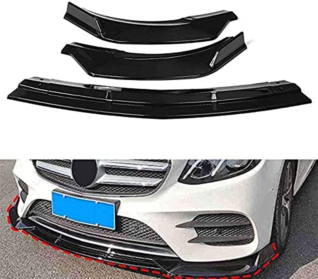 Car Front Splitter Protector for Ben z E-Class W213 2016-2020, Front Lower Bumper Lip Spoiler Diffuser Guard Cover Trim Body Kit ABS Auto Styling Accessories
