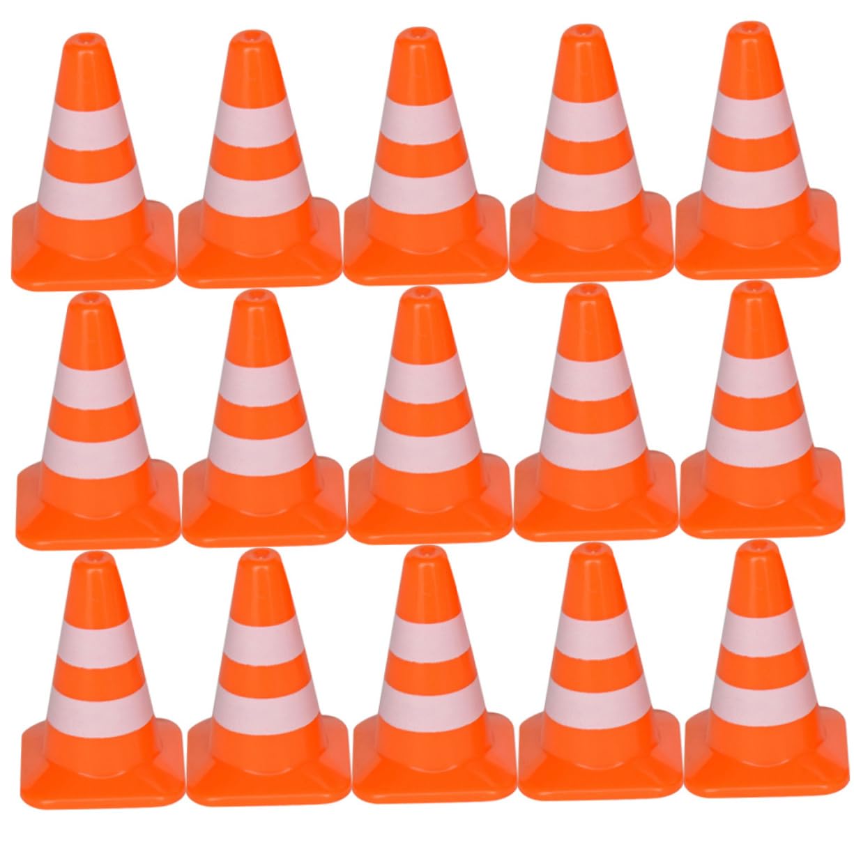 TOBBOMEY 28Pcs Miniature Road Cones for Traffic Signs Teaching Props for Table Play and Traffic Learning Activities Fun Educational