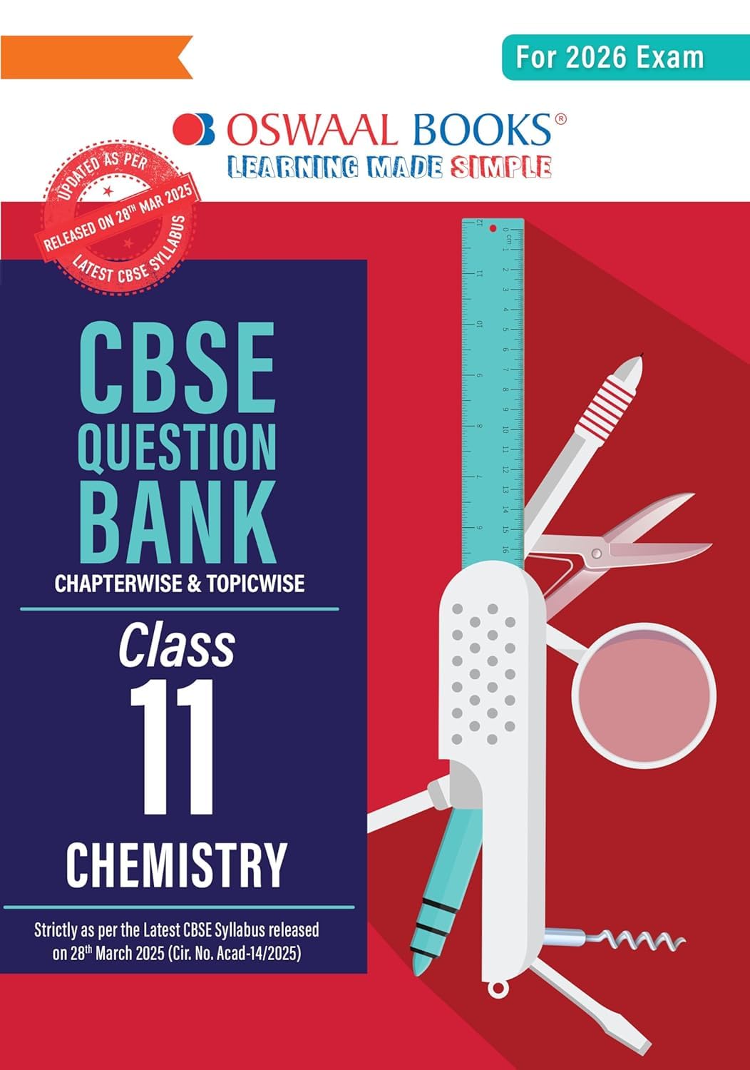 Oswaal CBSE Question Bank Class 11 Chemistry For 2026 Exam Paperback – 3 April 2025