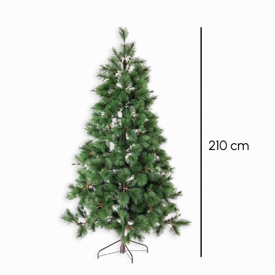 LOLAhome Medio árbol de Navidad de Pared Artificial Plegable de 210 cm