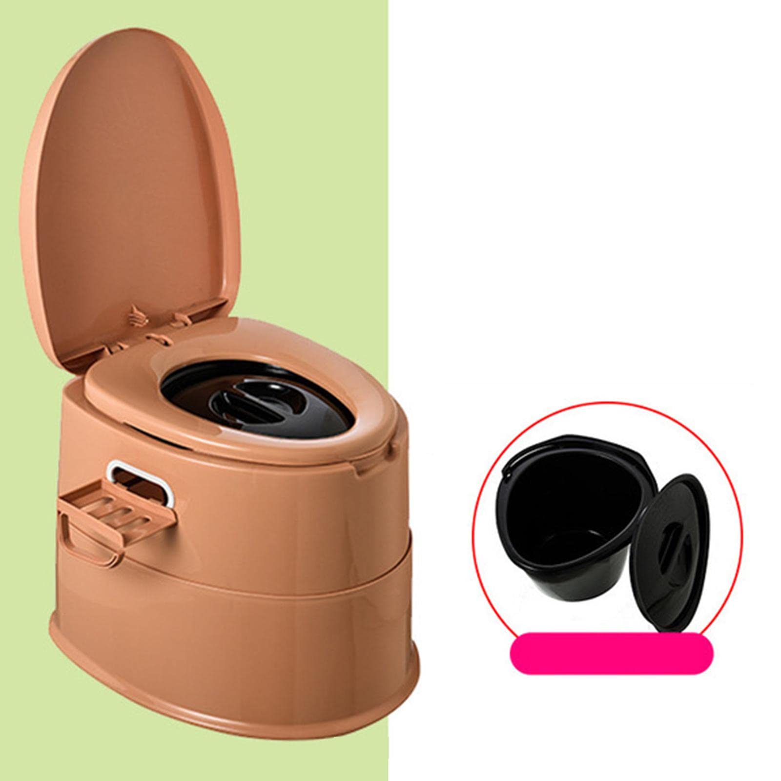 Portable Toilet Outdoor Toilette Campingtoilette Reise Töpfchen mit Herausnehmbarem Inneneimer Und Abnehmbarer Papierhalterung für Wohnmobil Angeln Ba