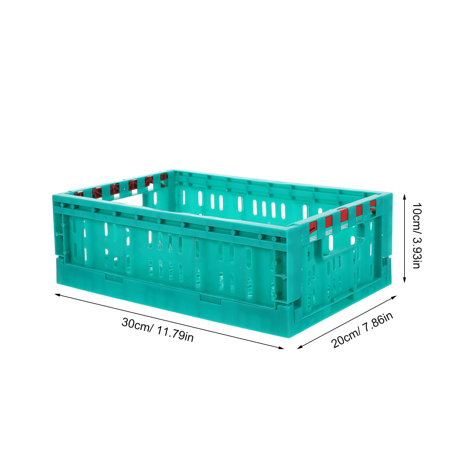 DOITOOL 2 Piezas Cestas Almacenaje Plegables de Plástico, Organizadores de Almacenamiento Transparentes para Cocina, Oficina, Dormitorio, Asas para Transporte y Diseño Ahorrador