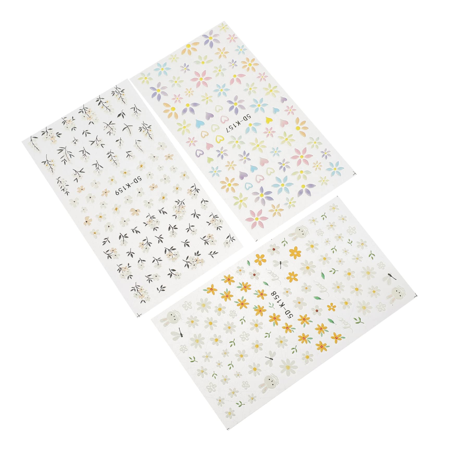 Healeved 15pezzi Adesivi Per Unghie Da Decorazioni Per Manicure Facili Da Applicare e Rimuovere Per Occasioni Speciali e Uso Quotidiano Sicuri e Compatibili Con La