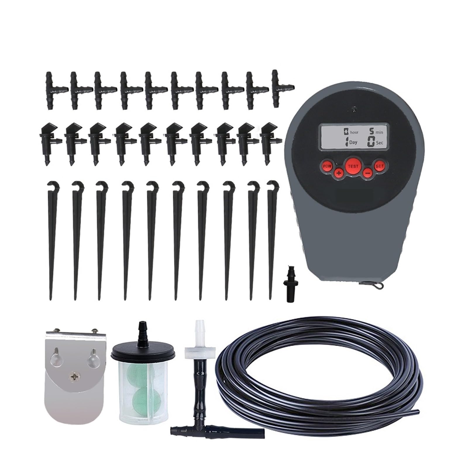 Automatic LCD Display Drip Irrigation Set Garden Flower Water Timer Watering Kit With Built-in Membrane Pump