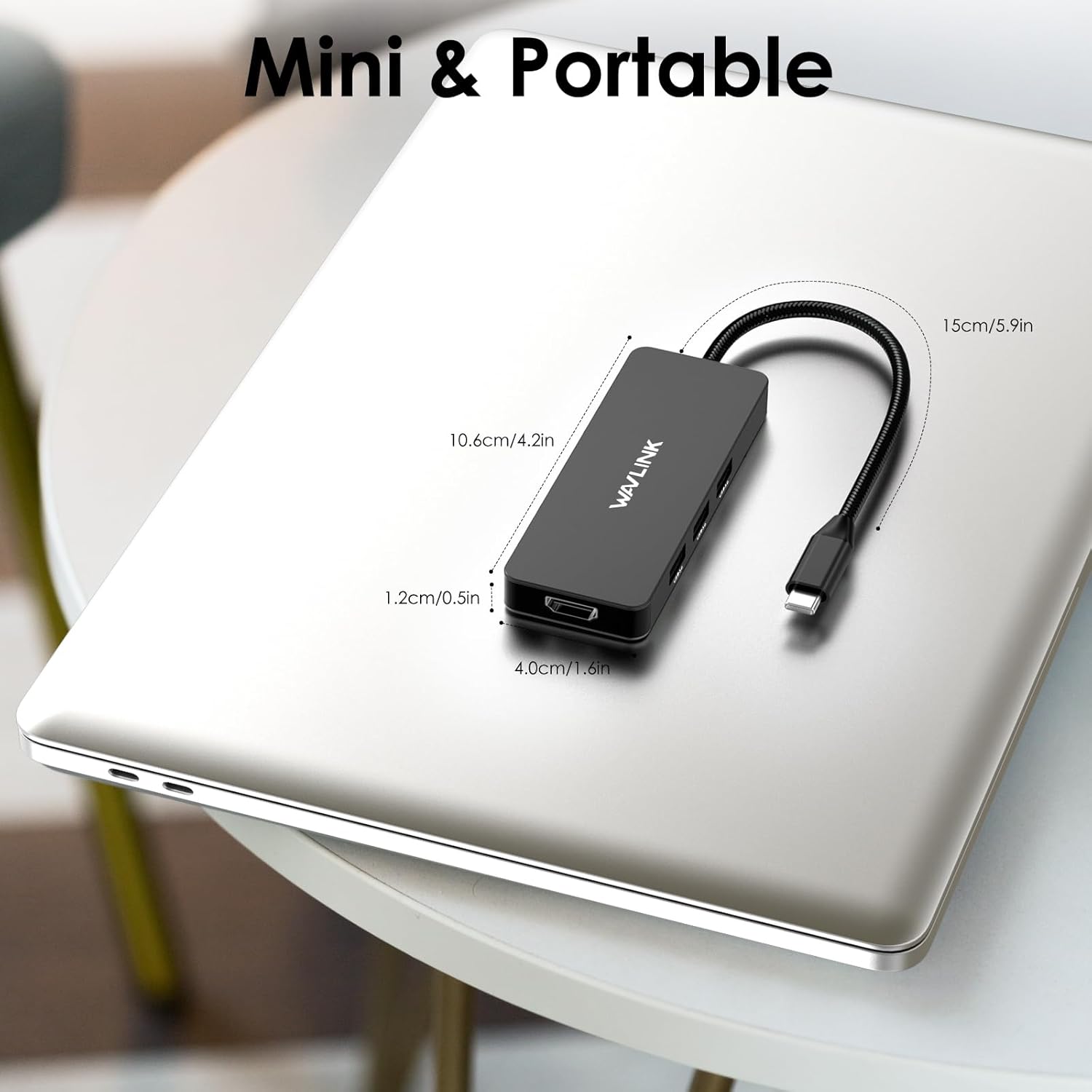 WAVLINK USB C Docking Station Dual Monitor, 4K HDMI, 100W PD, 3X USB3.1, SD/TF Card Reader, USB C Hub Dongle for MacBook Pro/Air, iPad Pro, Surface, XPS, Thunderbolt 3/4 Laptops, Black