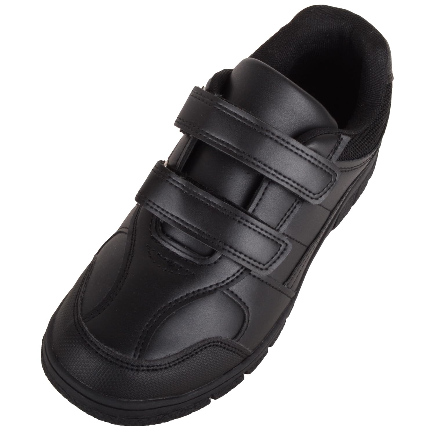 ABSOLUTE FOOTWEAR Chaussures d'école Twin Touch and Close en similicuir pour garçons