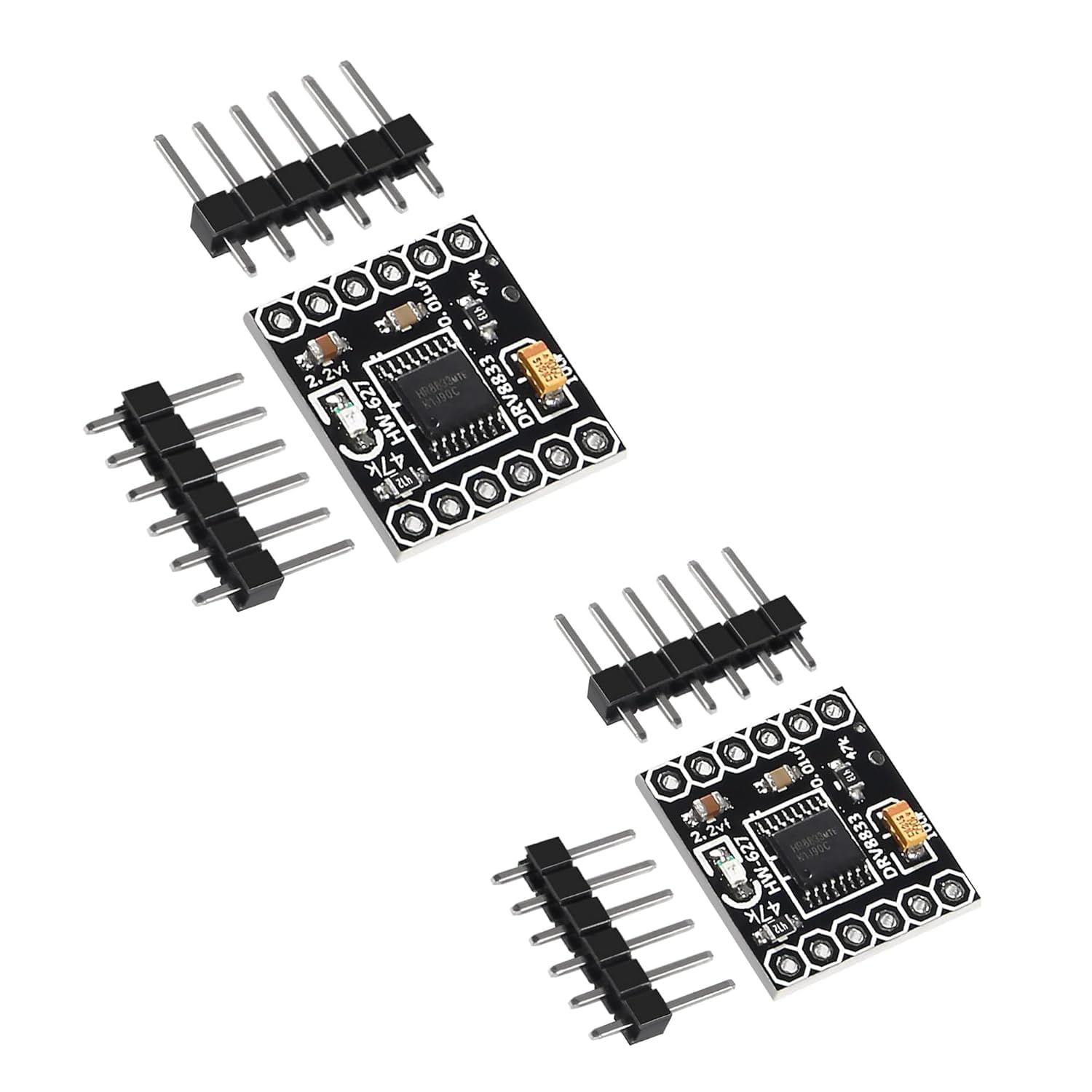 DRV8833(2 Pcs) Dual Motor Driver Module, DC Stepper Motor Controller Board with Input/Output Pins, Compatible with Arduno and Raspbery Pi Projects-image-45