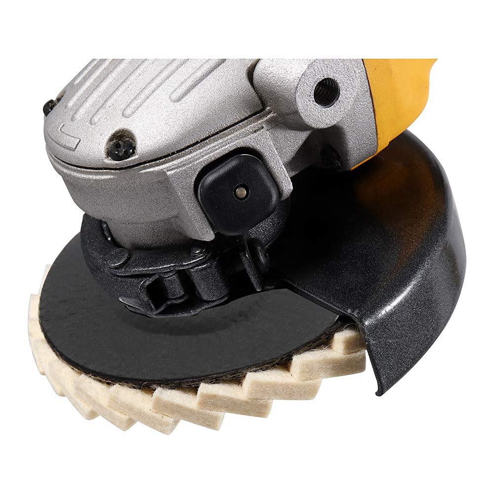 Abrasives filcowa tarcza z klapą 12,7 cm x 17,8 cm trzpień polerski metalowy zestaw do polerowania do szlifierki kątowej wykończenie ze stali nierdzewnej – 5 sztuk