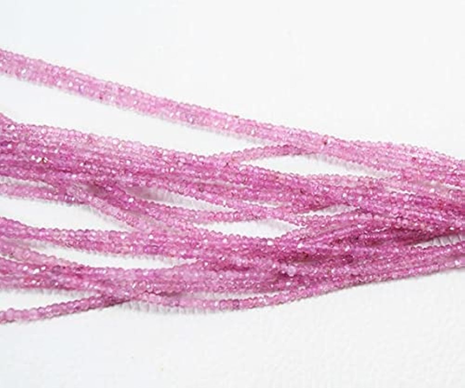 Saphir rose perles rondelles facettées 3-5 mm pour réparer et personnaliser vos colliers