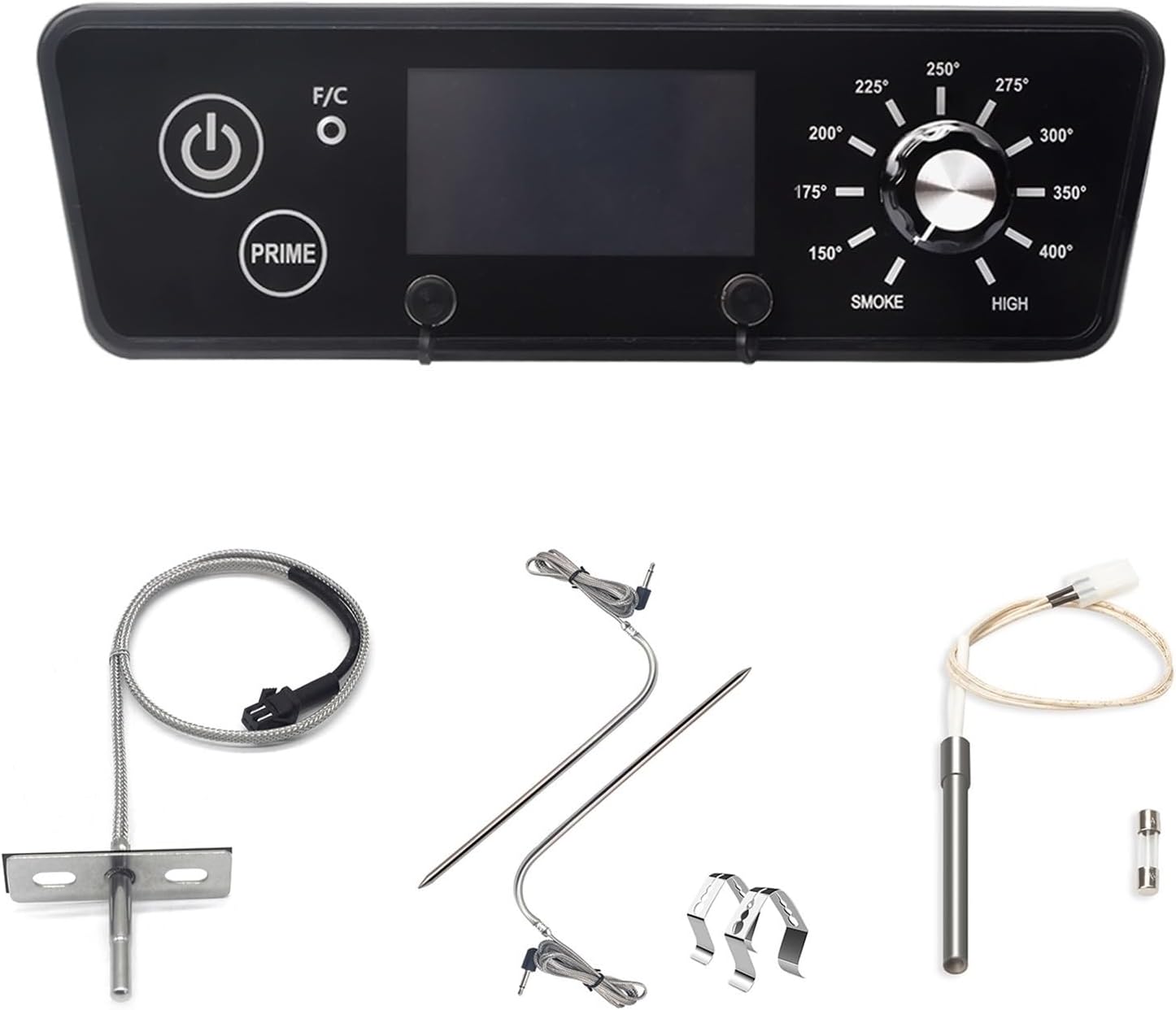 Digital Thermostat Control Board Display, Rod Ignitor, Meat/RTD Temp Probe Vertical Smoker 5 & 7 Series(230V,P7-3.5)