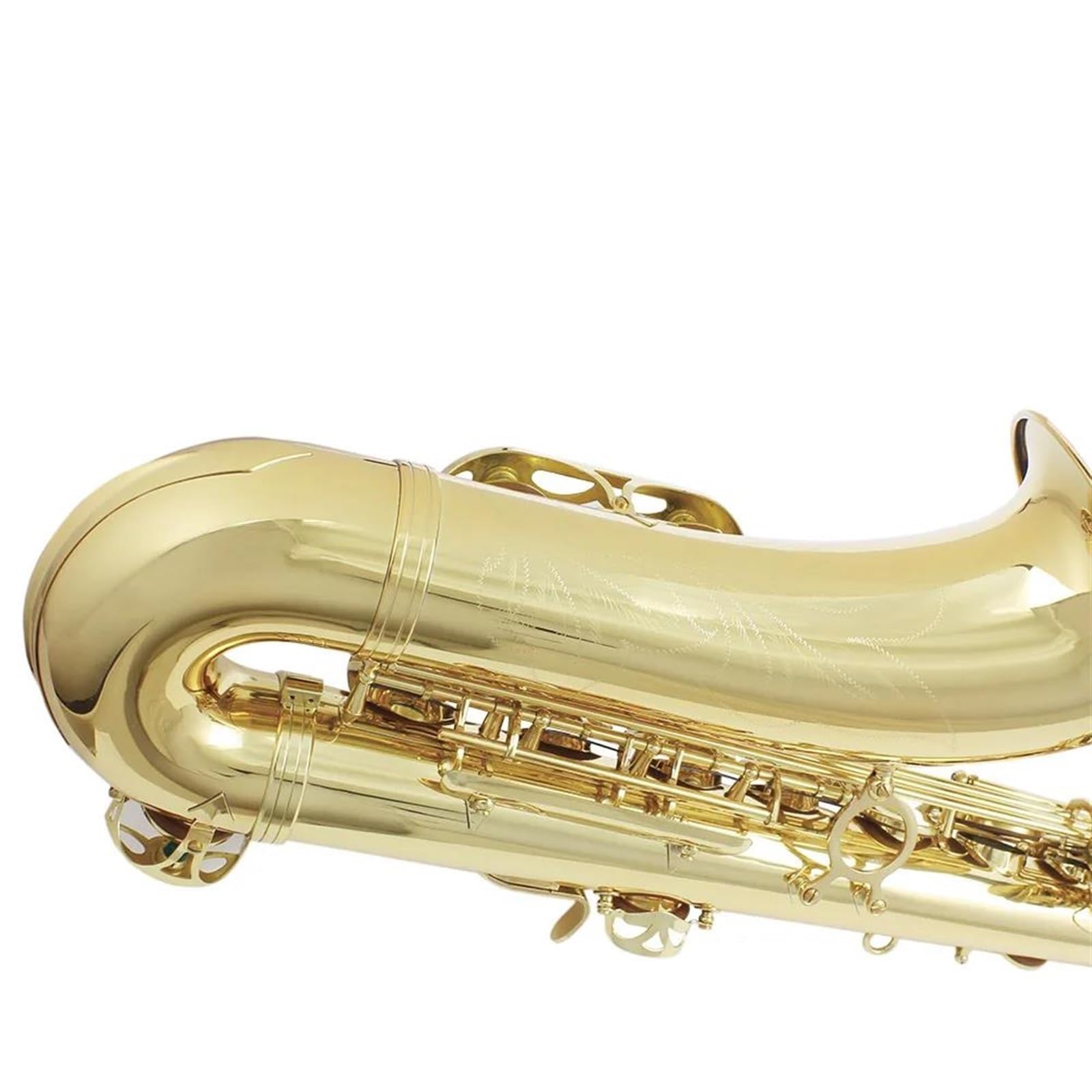 Saxofón Saxofón Tenor Si Bemol Cuerpo De Latón Teclas Blancas Grabadas Con Estuche Accesorios Para Saxofón Tenor