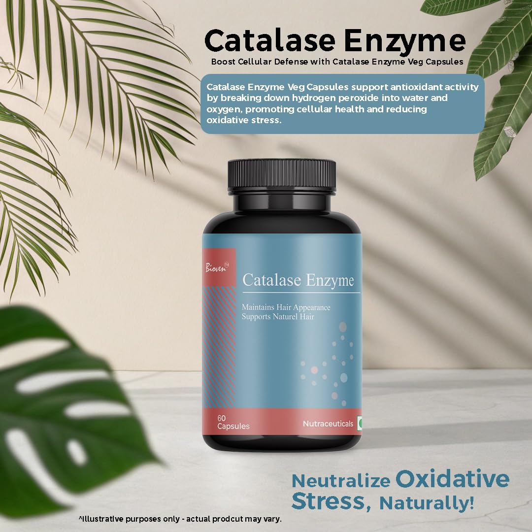Catalase Enzyme 60 Veg Capsules | Antioxidant Enzyme Supplement for Hair Appearance & Cellular Protection | Daily Wellness Support — Amazon image 2